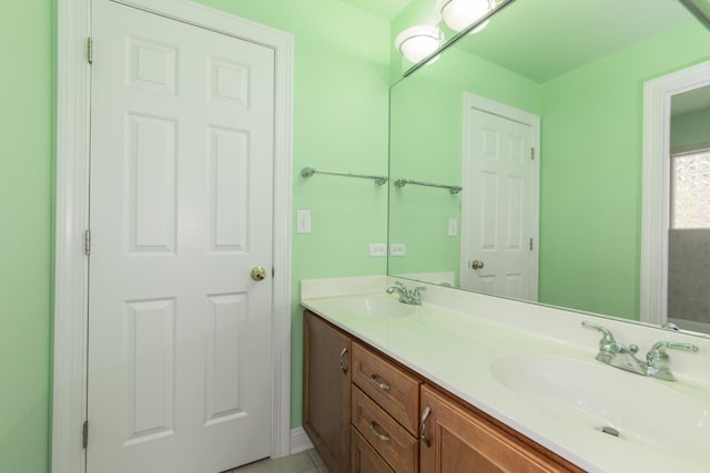 6433 Davidson Ct, Gurnee, IL 60031 - full bath with double vanity and tile patterned flooring