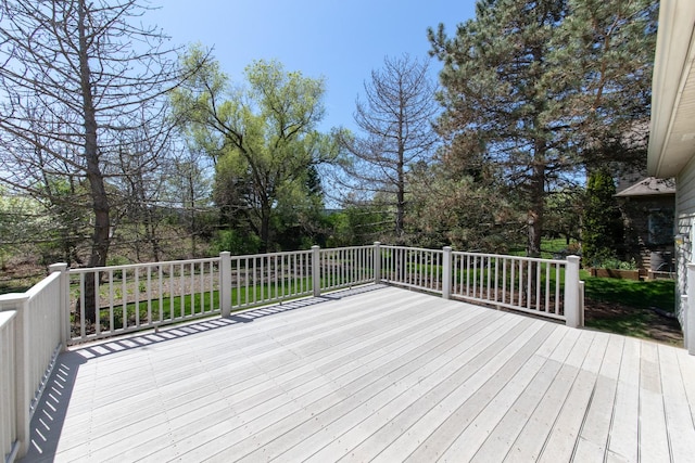 6433 Davidson Ct, Gurnee, IL 60031 - deck with view of wooded area