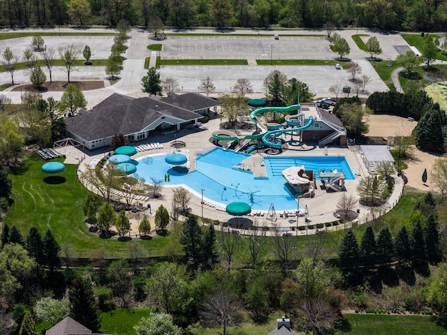 6433 Davidson Ct, Gurnee, IL 60031 - aerial view of a pool