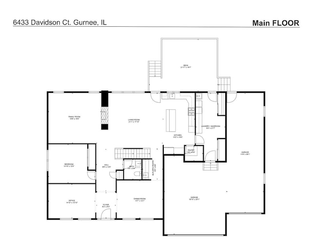 6433 Davidson Ct, Gurnee, IL 60031 - floor plan / room layout