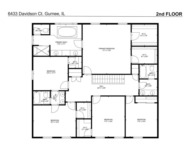 6433 Davidson Ct, Gurnee, IL 60031 - floor plan / room layout