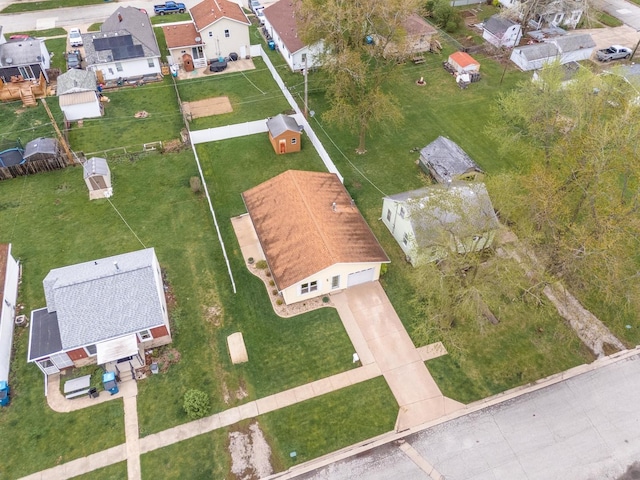 bird's eye view featuring a residential view