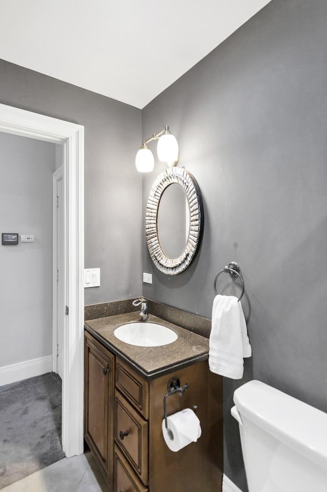 41W050 Stoneridge Ln, Elgin, IL 60124 - bathroom with vanity, toilet, and baseboards