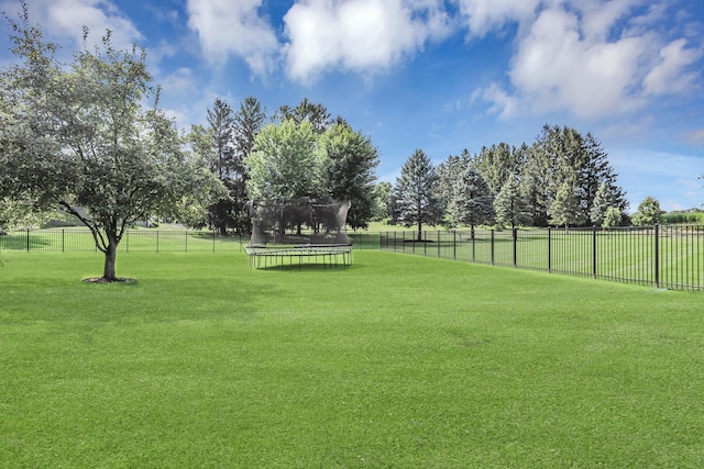 41W050 Stoneridge Ln, Elgin, IL 60124 - view of community with a yard, a trampoline, and a fenced backyard