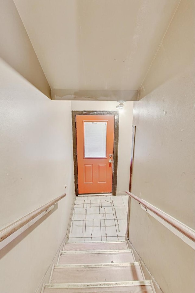 7658 S Laflin St, Chicago, IL 60620 - staircase with lofted ceiling