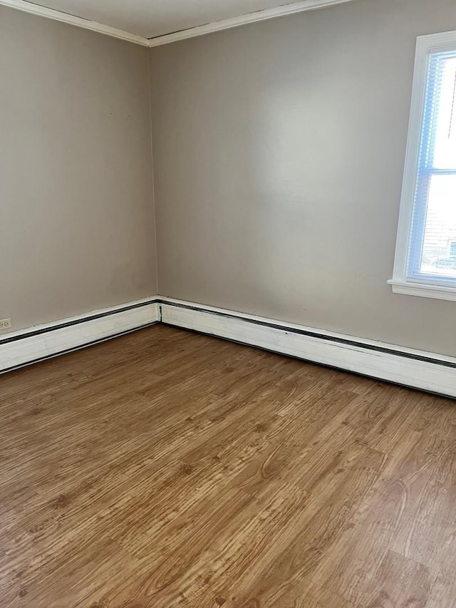 158 N Pershing Ave, Mundelein, IL 60060 - spare room featuring ornamental molding and wood finished floors