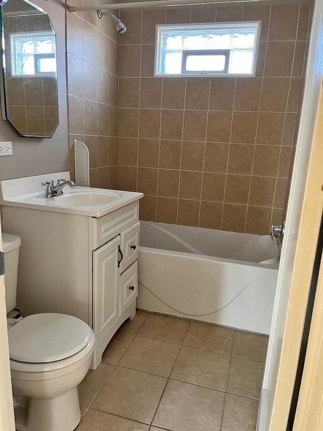 158 N Pershing Ave, Mundelein, IL 60060 - full bath with tile patterned flooring, washtub / shower combination, and vanity