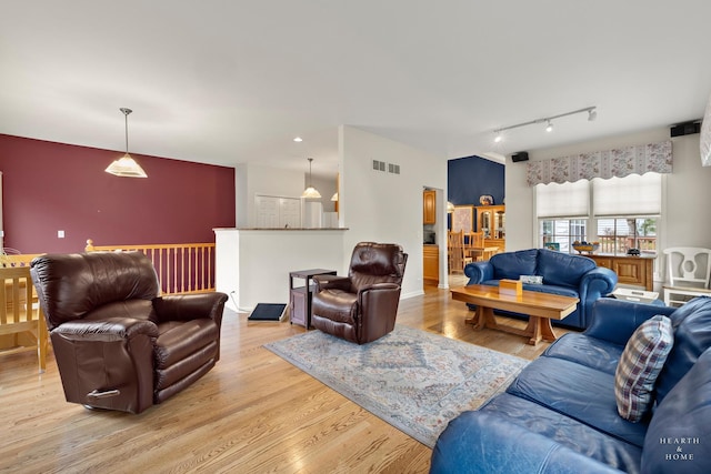 803 Pleasant Dr, Fox River Grove, IL 60021 - living room featuring wood finished floors and visible vents