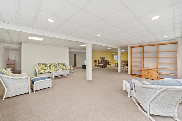 803 Pleasant Dr, Fox River Grove, IL 60021 - living area featuring recessed lighting and carpet
