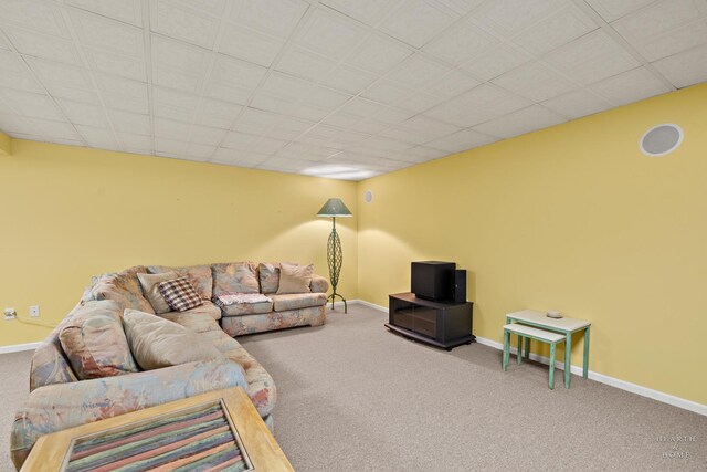 803 Pleasant Dr, Fox River Grove, IL 60021 - living area featuring carpet and baseboards