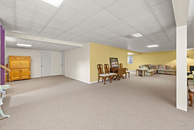 803 Pleasant Dr, Fox River Grove, IL 60021 - basement featuring baseboards and carpet