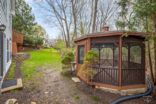 803 Pleasant Dr, Fox River Grove, IL 60021 - view of yard featuring a gazebo