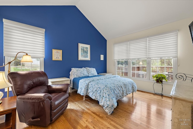 803 Pleasant Dr, Fox River Grove, IL 60021 - bedroom with wood finished floors and high vaulted ceiling