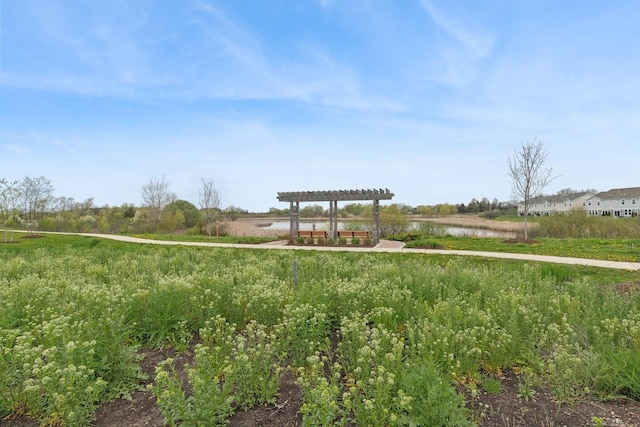 2830 Kessler Dr, Mundelein, IL 60060 - view of property's community featuring a pergola and a water view