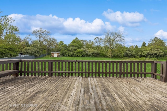 21W534 Bemis Rd, Glen Ellyn, IL 60137 - wooden terrace featuring a lawn