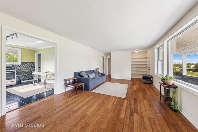 21W534 Bemis Rd, Glen Ellyn, IL 60137 - living room featuring wood finished floors and baseboards
