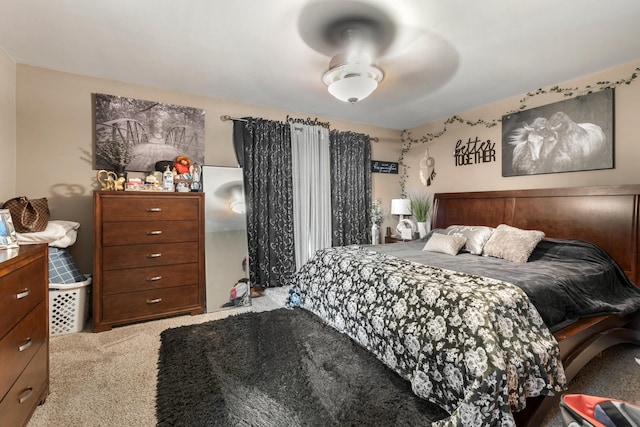 bedroom featuring carpet