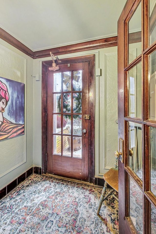 view of carpeted entryway