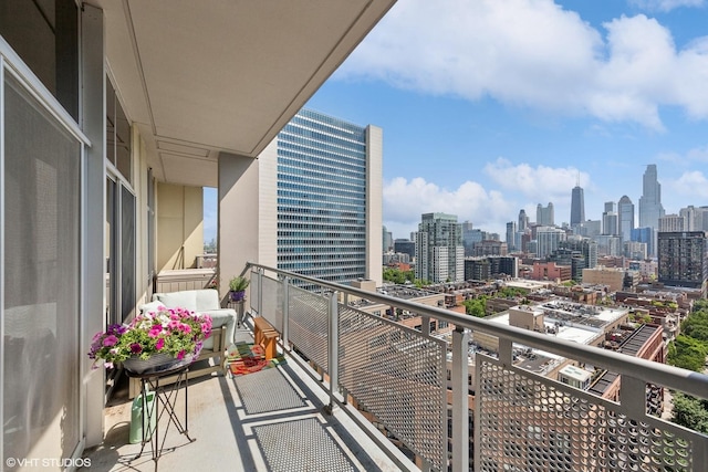 balcony with a city view