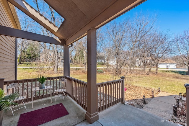view of patio with covered porch