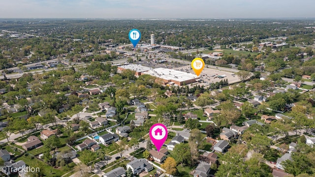 aerial view of property's location