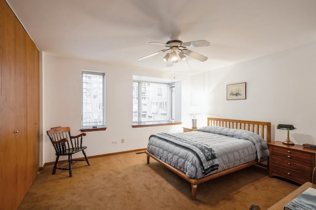 801 S Plymouth Ct Unit P, Chicago, IL 60605 - carpeted bedroom with baseboards and ceiling fan