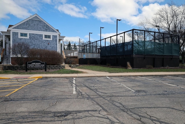 view of uncovered parking lot