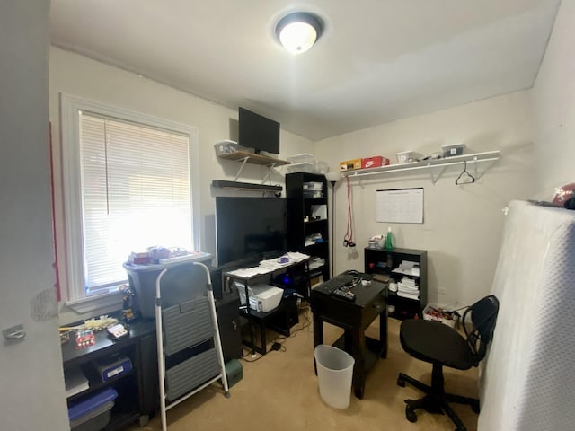 view of carpeted office