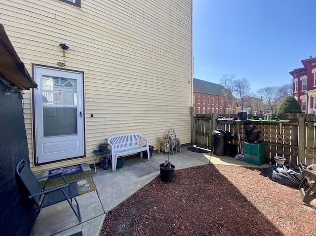 exterior space featuring fence