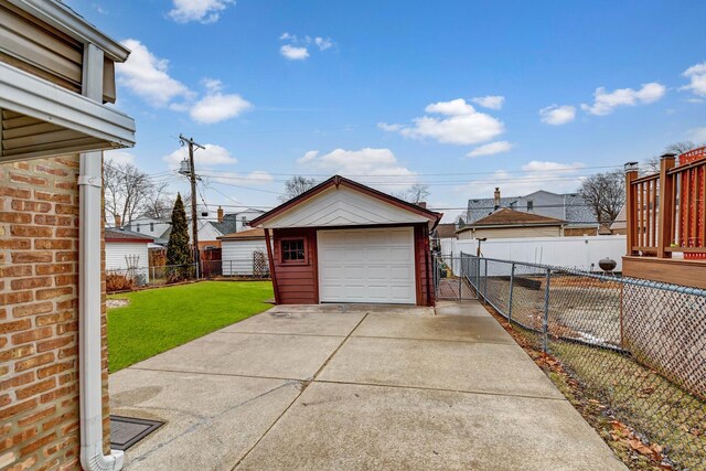 11549 S Kilbourn Ave, Alsip, IL 60803 - detached garage featuring driveway and fence