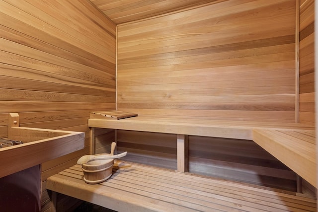view of sauna