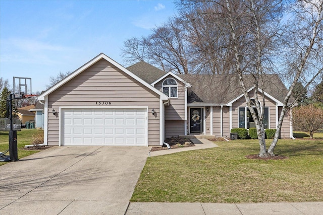 15306 S Heritage Dr, Plainfield, IL 60544 - tri-level home with an attached garage, driveway, and a front lawn