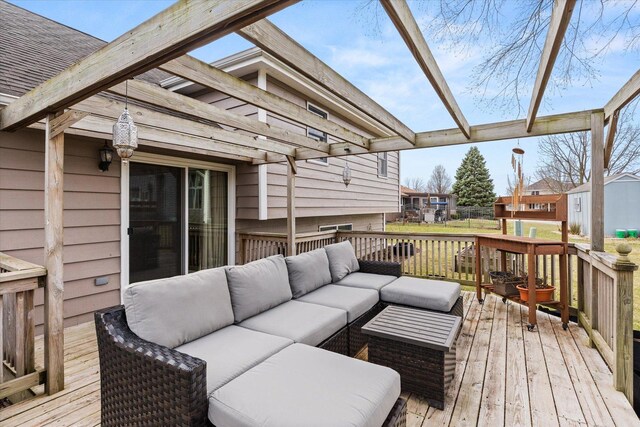 15306 S Heritage Dr, Plainfield, IL 60544 - deck featuring outdoor lounge area