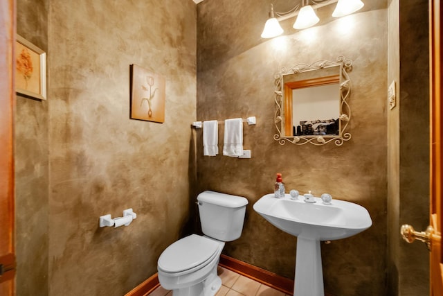 1581 Hunting Hound Ln, Bartlett, IL 60103 - half bath featuring toilet, baseboards, and tile patterned flooring