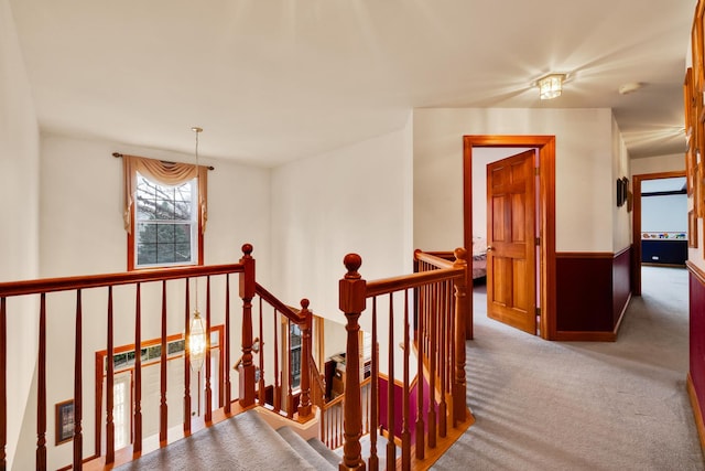 1581 Hunting Hound Ln, Bartlett, IL 60103 - hallway with carpet flooring and an upstairs landing