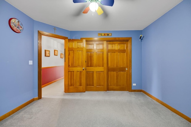 1581 Hunting Hound Ln, Bartlett, IL 60103 - unfurnished bedroom with carpet, baseboards, and a ceiling fan