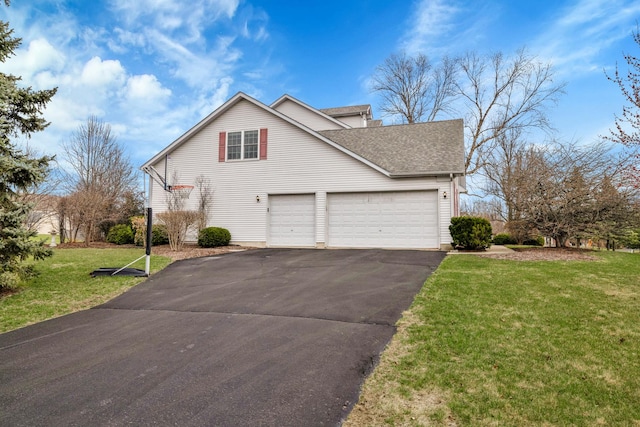 1581 Hunting Hound Ln, Bartlett, IL 60103 - view of side of home with a yard, driveway, and a shingled roof