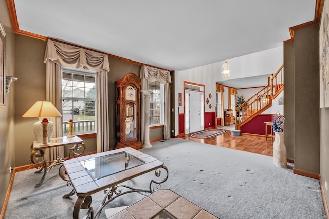 1581 Hunting Hound Ln, Bartlett, IL 60103 - foyer entrance featuring carpet floors, baseboards, and stairs