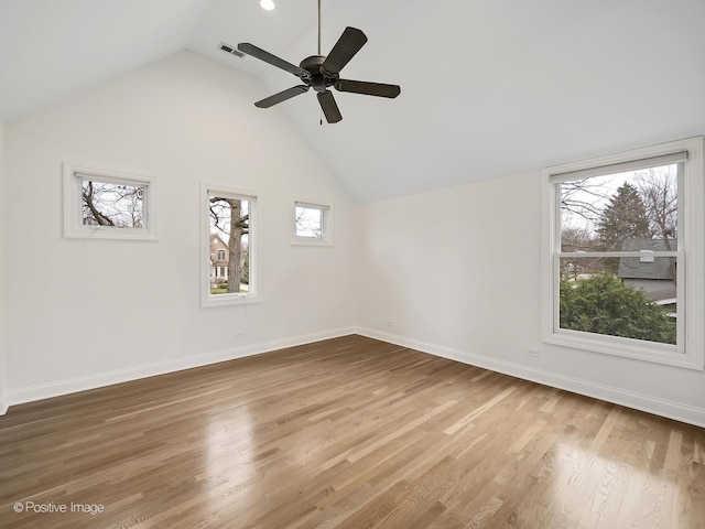 4716 Wallbank Ave, Downers Grove, IL 60515 - interior space with visible vents, baseboards, wood finished floors, and a healthy amount of sunlight