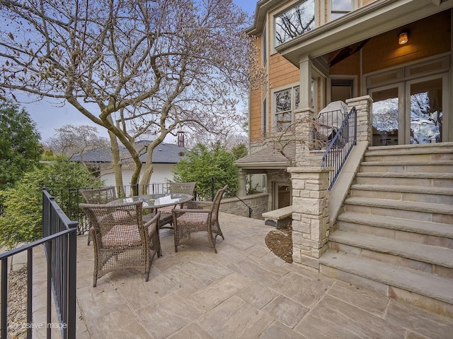4716 Wallbank Ave, Downers Grove, IL 60515 - view of patio featuring outdoor dining space and stairway