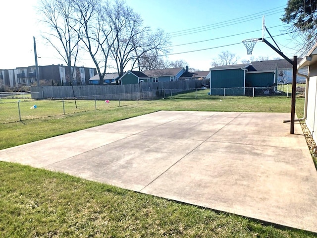 view of patio with a fenced backyard