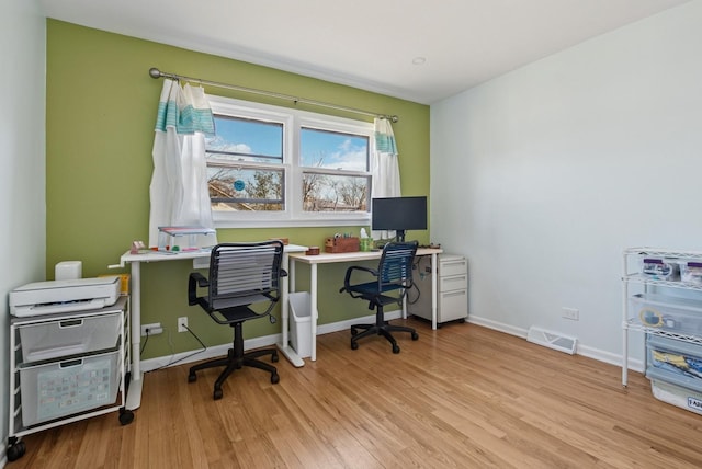 7925 Glen Ln, Darien, IL 60561 - office featuring visible vents, baseboards, and light wood finished floors