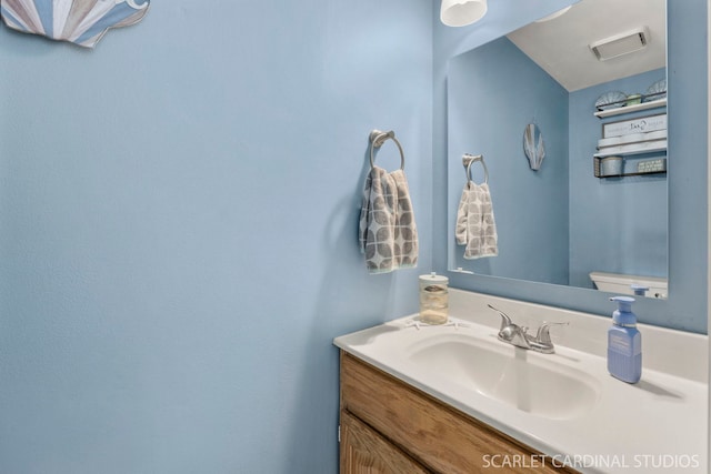 2690 Moss Ln, Aurora, IL 60504 - half bathroom with vanity and toilet