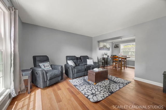 2690 Moss Ln, Aurora, IL 60504 - living room with wood finished floors and baseboards