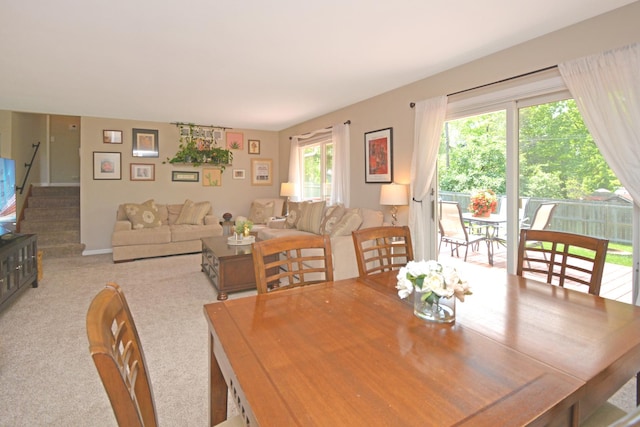 1603 Aurora Way, Normal, IL 61761 - dining space with stairway and carpet