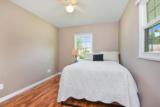 1603 Aurora Way, Normal, IL 61761 - bedroom featuring wood finished floors, baseboards, and ceiling fan