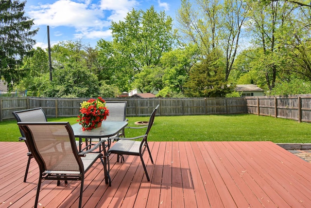 1603 Aurora Way, Normal, IL 61761 - wooden deck with outdoor dining space