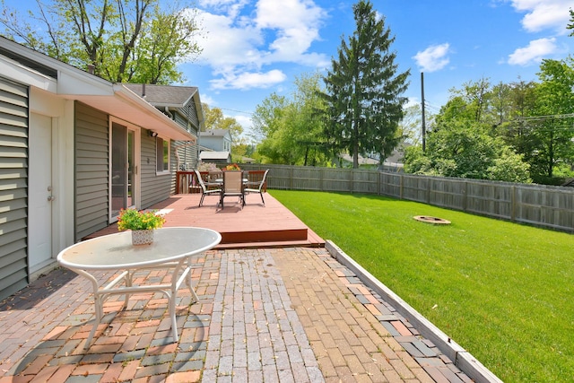 1603 Aurora Way, Normal, IL 61761 - view of patio / terrace with outdoor dining area and a deck