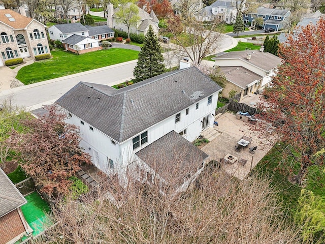 bird's eye view featuring a residential view