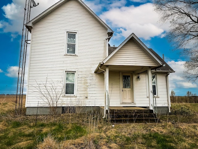 view of rear view of property